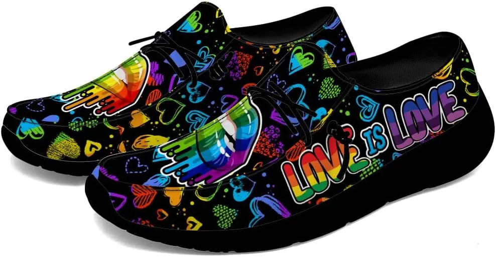 Loafers for Women Men Pride Shoes Rainbow Slip-on Sneakers Gifts for Men Women