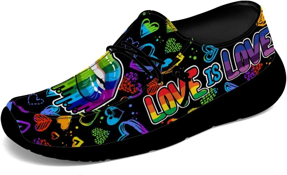Loafers for Women Men Pride Shoes Rainbow Slip-on Sneakers Gifts for Men Women