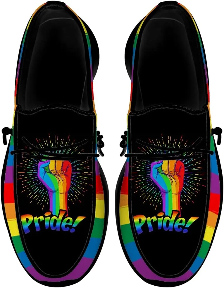Loafers for Women Men Pride Shoes Rainbow Slip-on Sneakers Gifts for Men Women