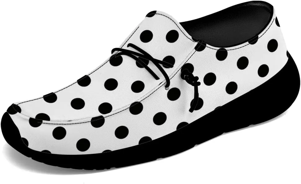 Loafers for Women Polka Dots Slip-on Shoes Walking Shoes Gifts for Men Women