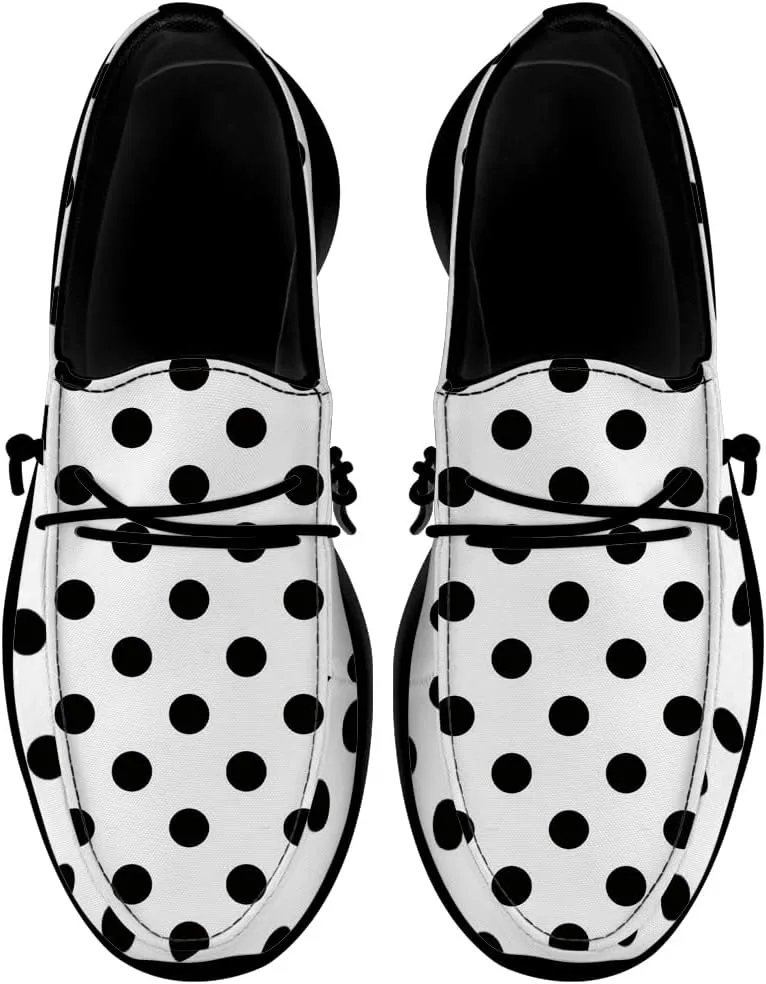 Loafers for Women Polka Dots Slip-on Shoes Walking Shoes Gifts for Men Women