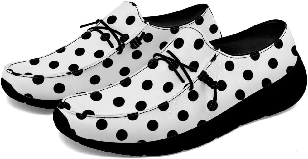 Loafers for Women Polka Dots Slip-on Shoes Walking Shoes Gifts for Men Women