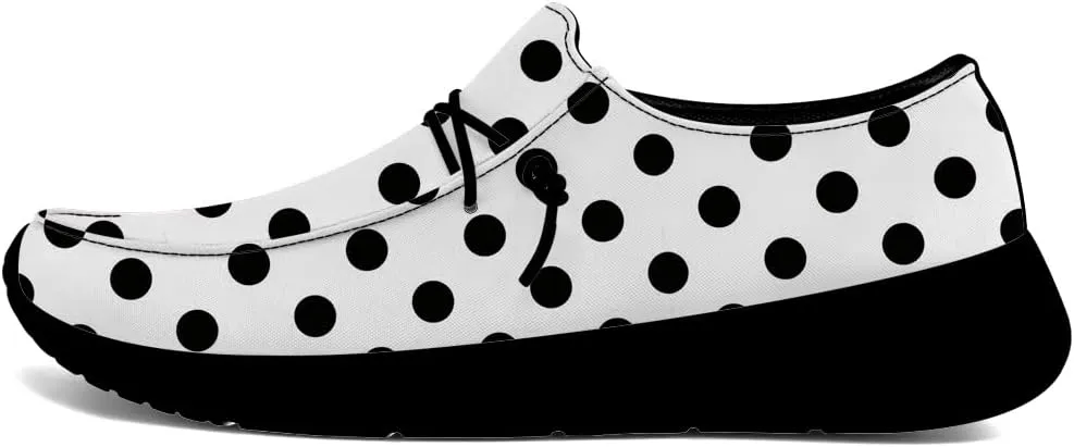 Loafers for Women Polka Dots Slip-on Shoes Walking Shoes Gifts for Men Women