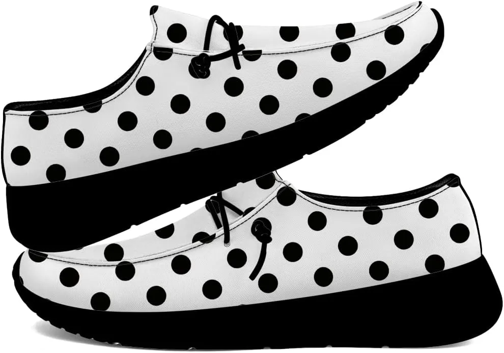 Loafers for Women Polka Dots Slip-on Shoes Walking Shoes Gifts for Men Women