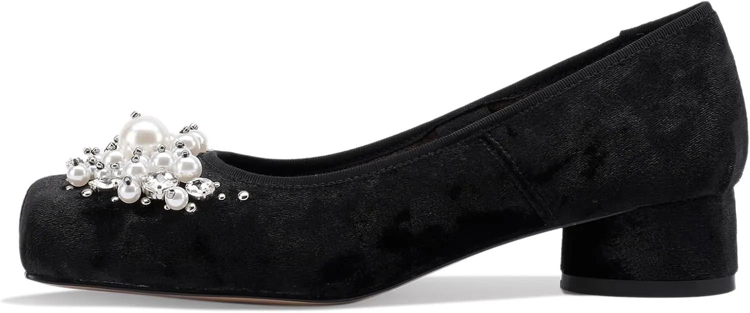 Mary Jane Shoes Women 1 Inch Low Heels Chunky Block Square Toe Faux Suede Dress Pumps Dressy Comfortable Width Slip On Classy Flats Ballet Strap Loafers
