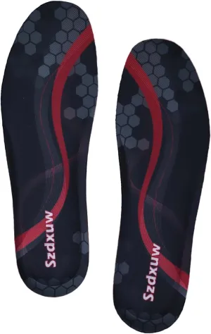 Memory Foam Insoles for Women and Men - Cut to Insoles, Cushioning Comfort Soft Insole for Sports Shoes, Trainers, Sneakers, Walking Boots, Work Shoes Replacement Shoe Inserts, Black Women