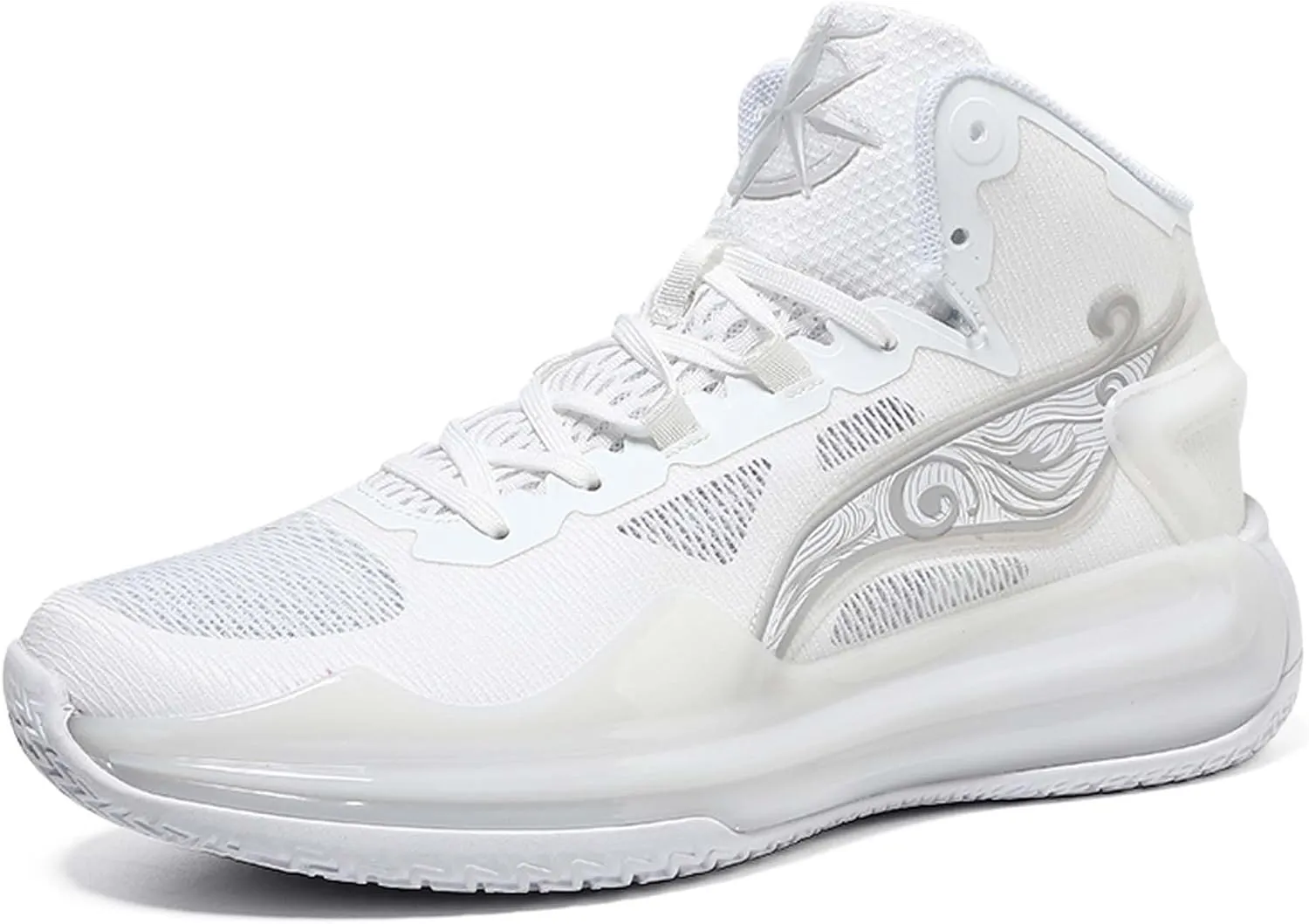 Men and Women Comfortable and Breathable Basketball Sneakers mid Top Lace Up Non Slip Running Shoes Lightweight Carrying Casual Sneakers Durable Fitness Training Shoes
