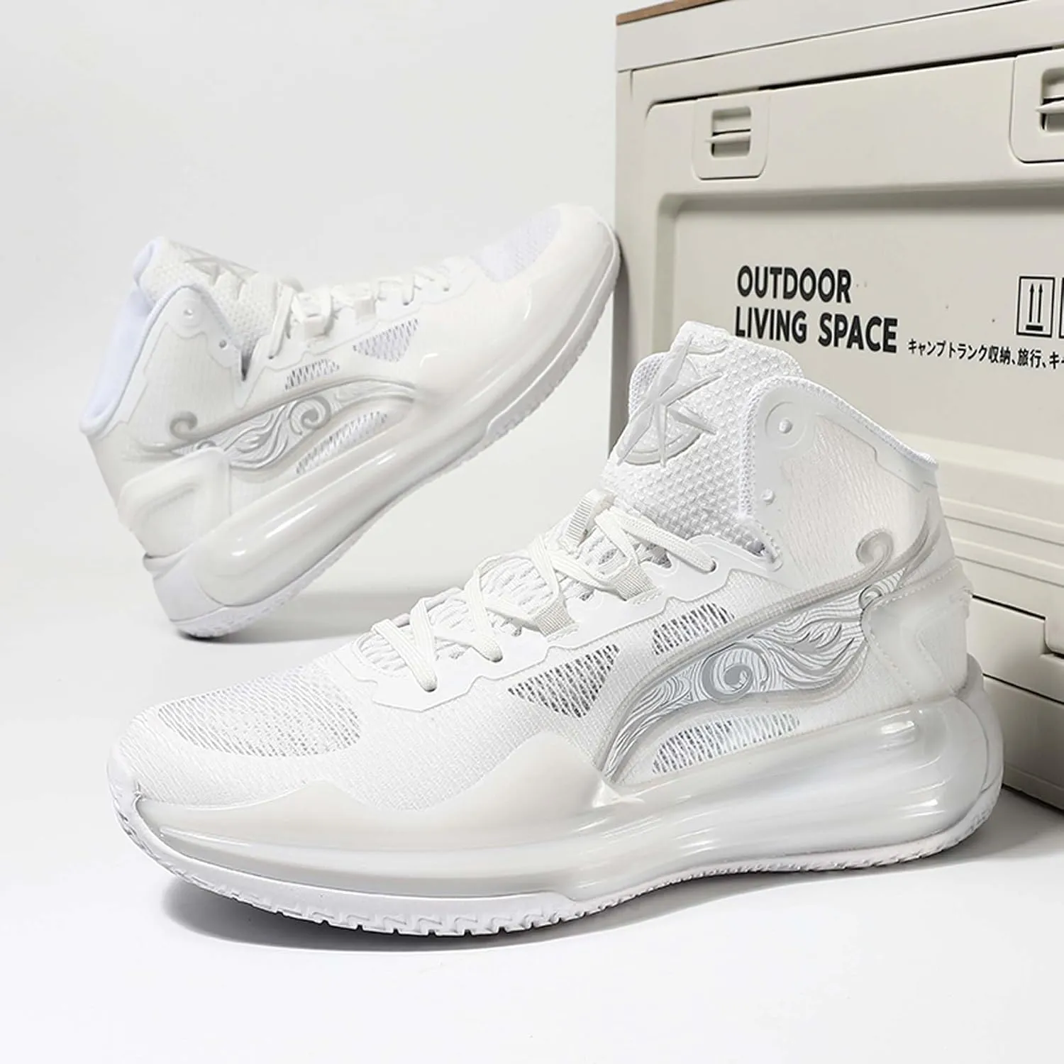 Men and Women Comfortable and Breathable Basketball Sneakers mid Top Lace Up Non Slip Running Shoes Lightweight Carrying Casual Sneakers Durable Fitness Training Shoes