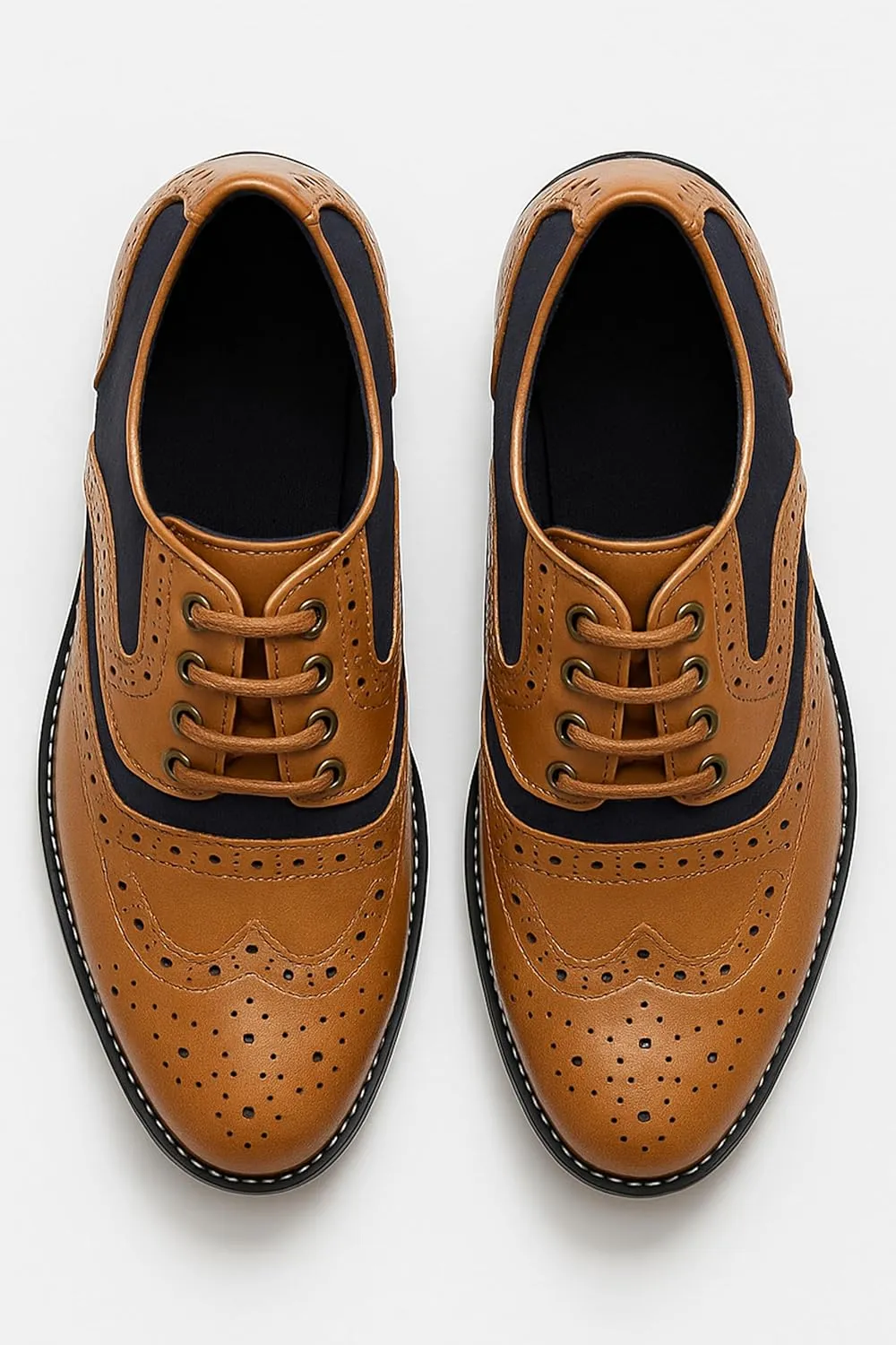 Men’s & Boys Suede-Leather Wingtip Brogue Oxford Shoes for Weddings & All Occasions