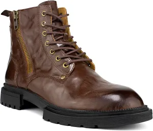 Men's Chelsea Boots with YKK Zipper & Breathable OrthoLite Footbed | Fashion Casual Full-Grain Leather Ankle Boots| Durable Slip-Resistant Rubber Sole for Comfort & Support