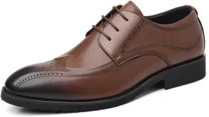 Men's Classic Leather Formal Oxford Shoes Casual Business Lace-up Dress Shoes for Men