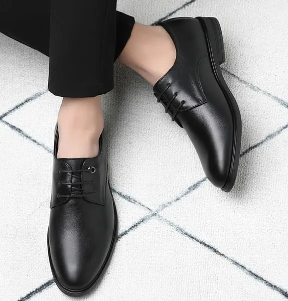 Men's Classic Modern Dress Shoes Lace-up Formal Business Genuine Leather Oxford Shoes for Men