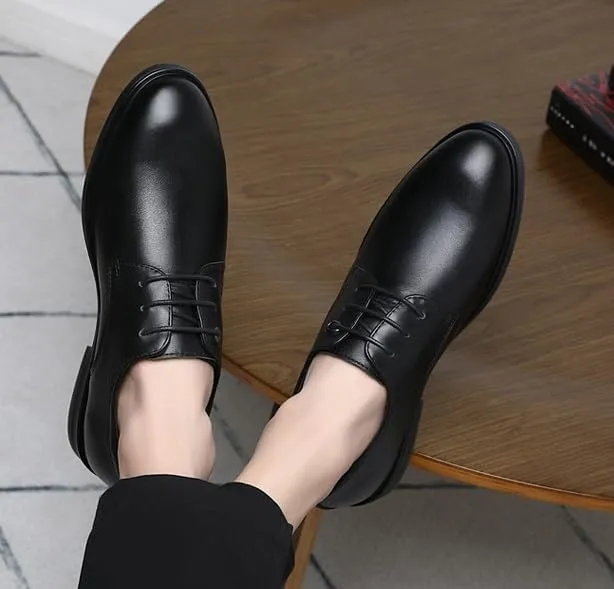 Men's Classic Modern Dress Shoes Lace-up Formal Business Genuine Leather Oxford Shoes for Men