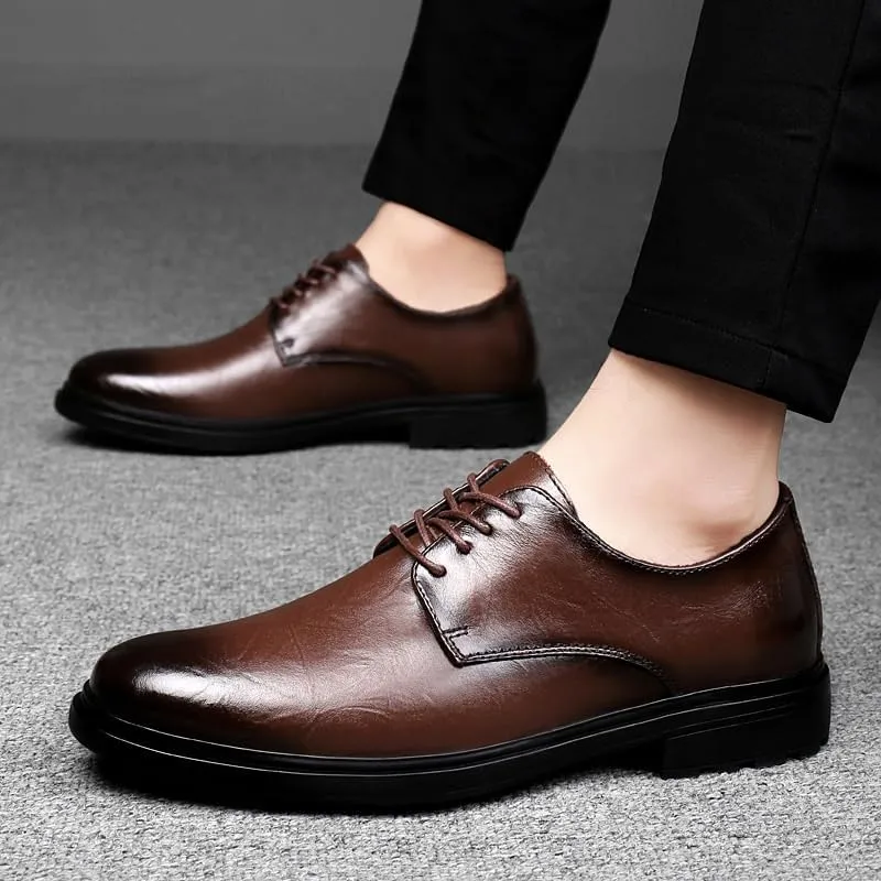 Men's Classic Modern Wedding Formal Dress Shoes Genuine Leather Oxford Shoes