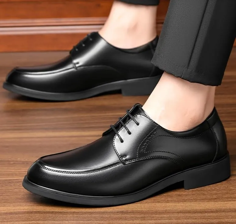 Men's Classic Oxfords Shoes Mens Patent Leather Lace Up Loafers Wedding Dress Shoes