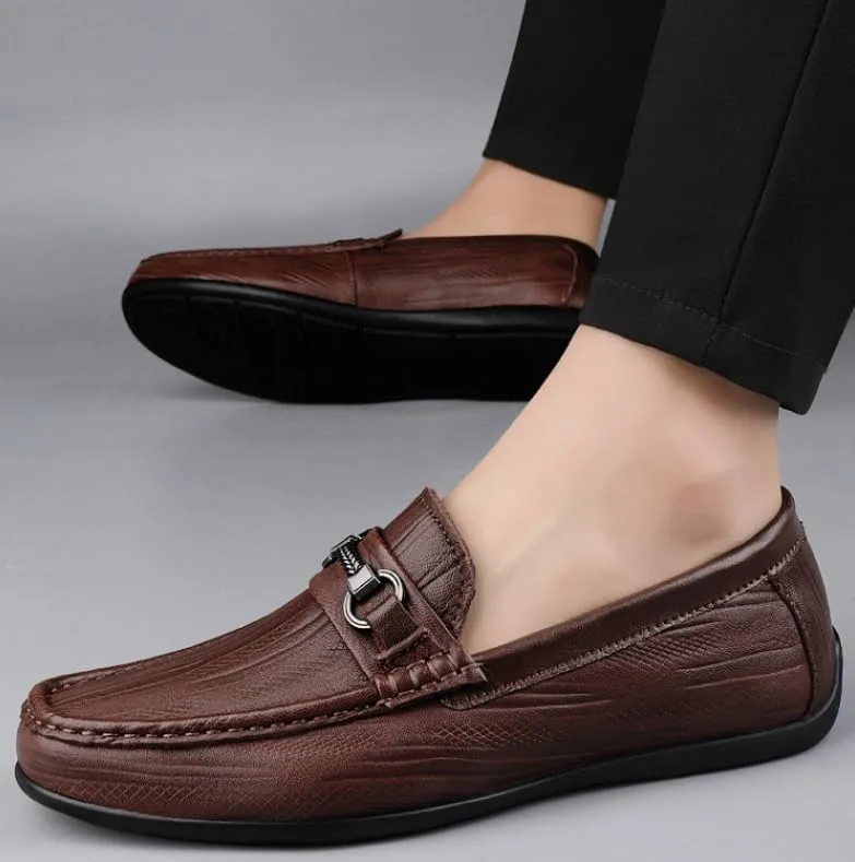 Men's Classic Slip On Dress Shoes Leather Classic Modern Wedding Formal Oxford Shoes