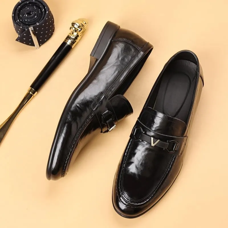 Men's Classic Slip On Pointed Toe Formal Oxfords Shoes Fashion Breathable Business Wedding Dress Shoes for Men