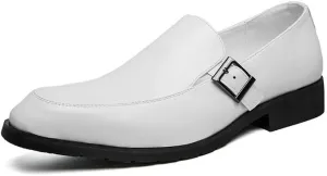Mens Derby Shoes Outdoor Fashion Classic Pointed Toe Lace Up Low Top Leather Dress Shoes Classic Lace-up Shiny Patent Leather Dress Shoes(White,7)