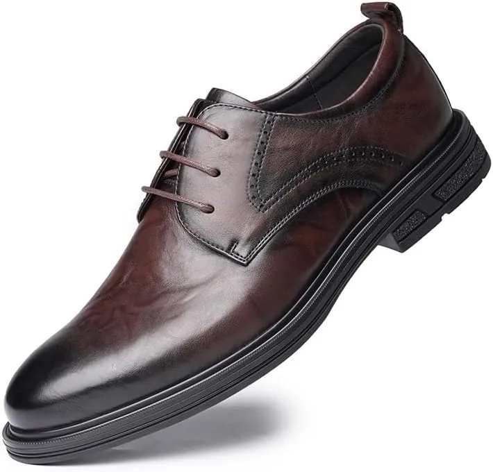 Men's Dress Shoes Casual Retro Classic Comfortable Formal Oxford for Men Business Derby Shoes for Men