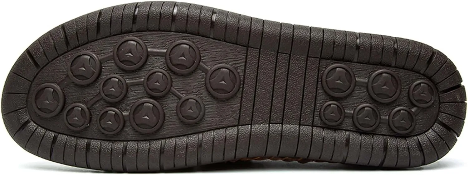 Men's Fashion Athletic Casual Shoes, Premium Genuine Leather Men's Loafers, Flat Loafers, Walking Shoes, Driving Shoes, Hand Sewn, More Durable