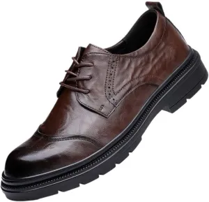 Men's Fashion Classic Lace Up Low Dress Shoes Men Business Casual Formal Leather Oxfords Shoes