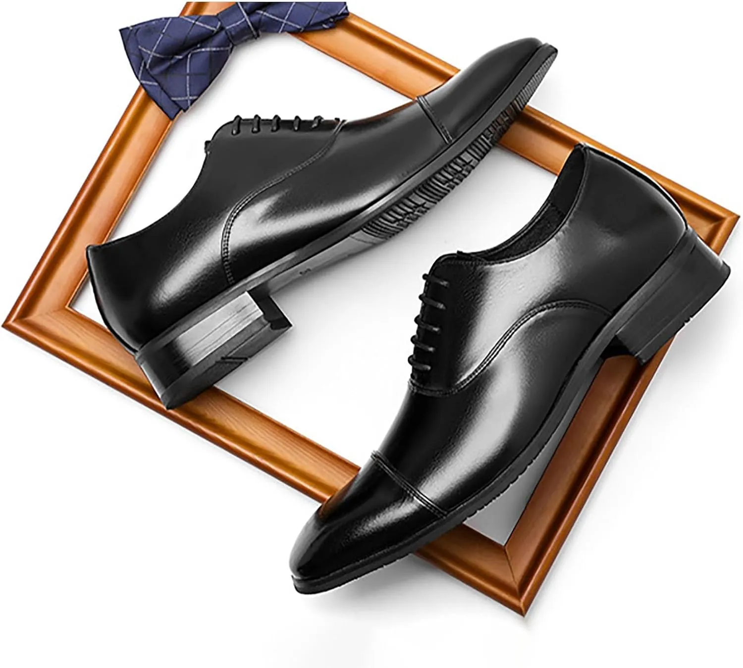 Mens Faux Patent Leather Classic Lace-up Oxford Dress Shoes Classic Business Dress Shoes Fashion Elegant Wedding Shoes Men