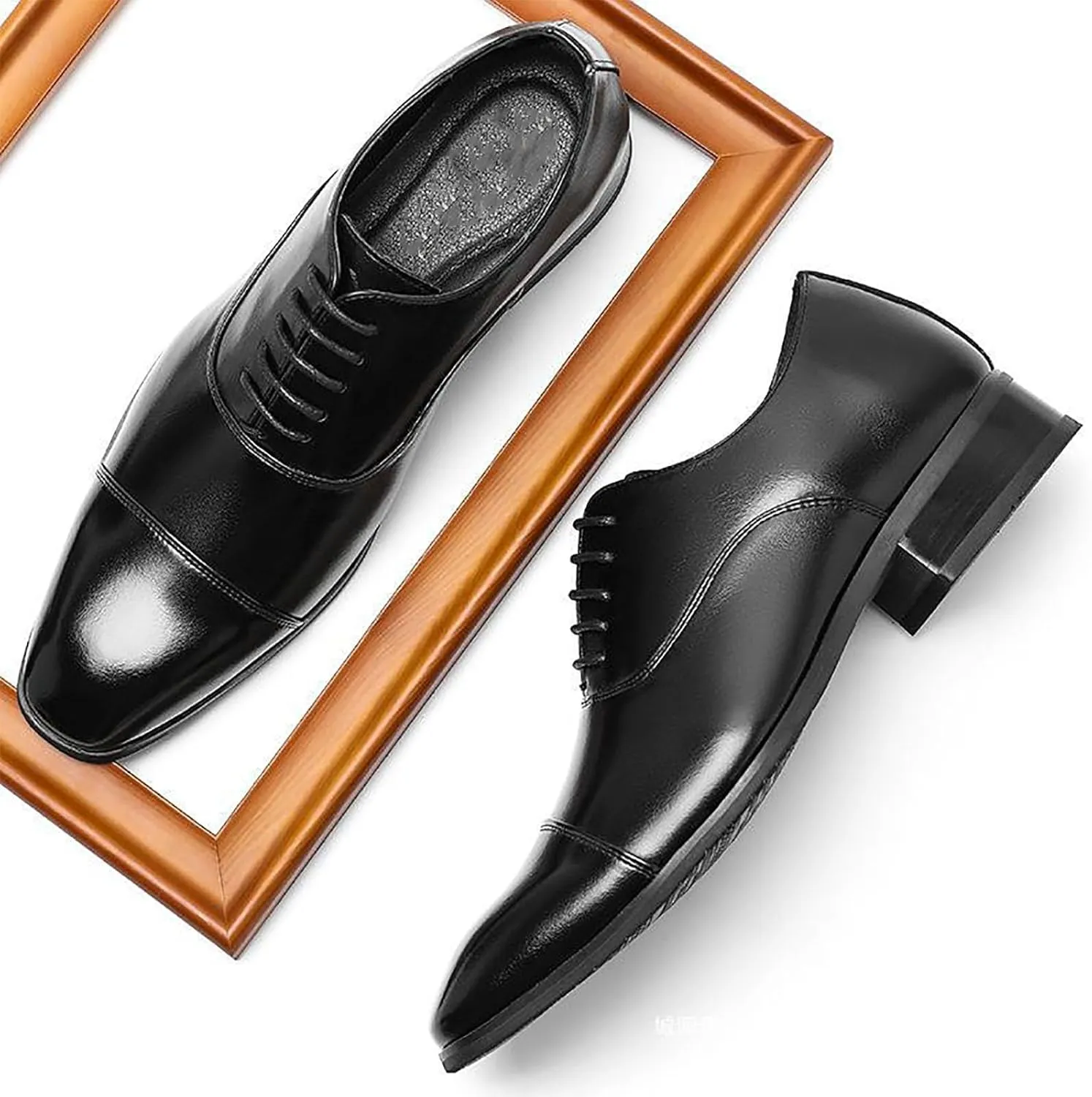 Mens Faux Patent Leather Classic Lace-up Oxford Dress Shoes Classic Business Dress Shoes Fashion Elegant Wedding Shoes Men