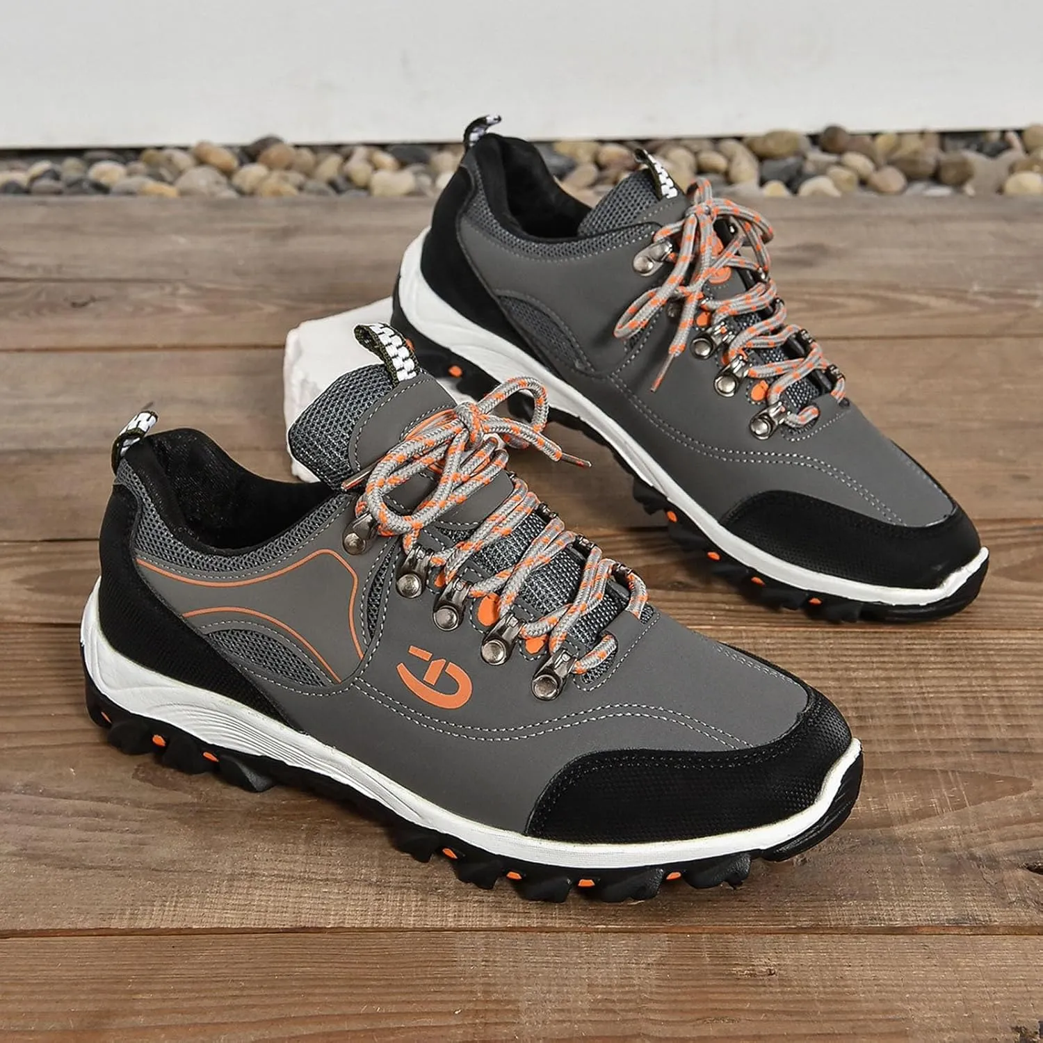 Men's Lace Up Sneakers Lightweight Non Slip Sneakers Arch Support Versatile Walking Shoes Comfort Workout Shoe