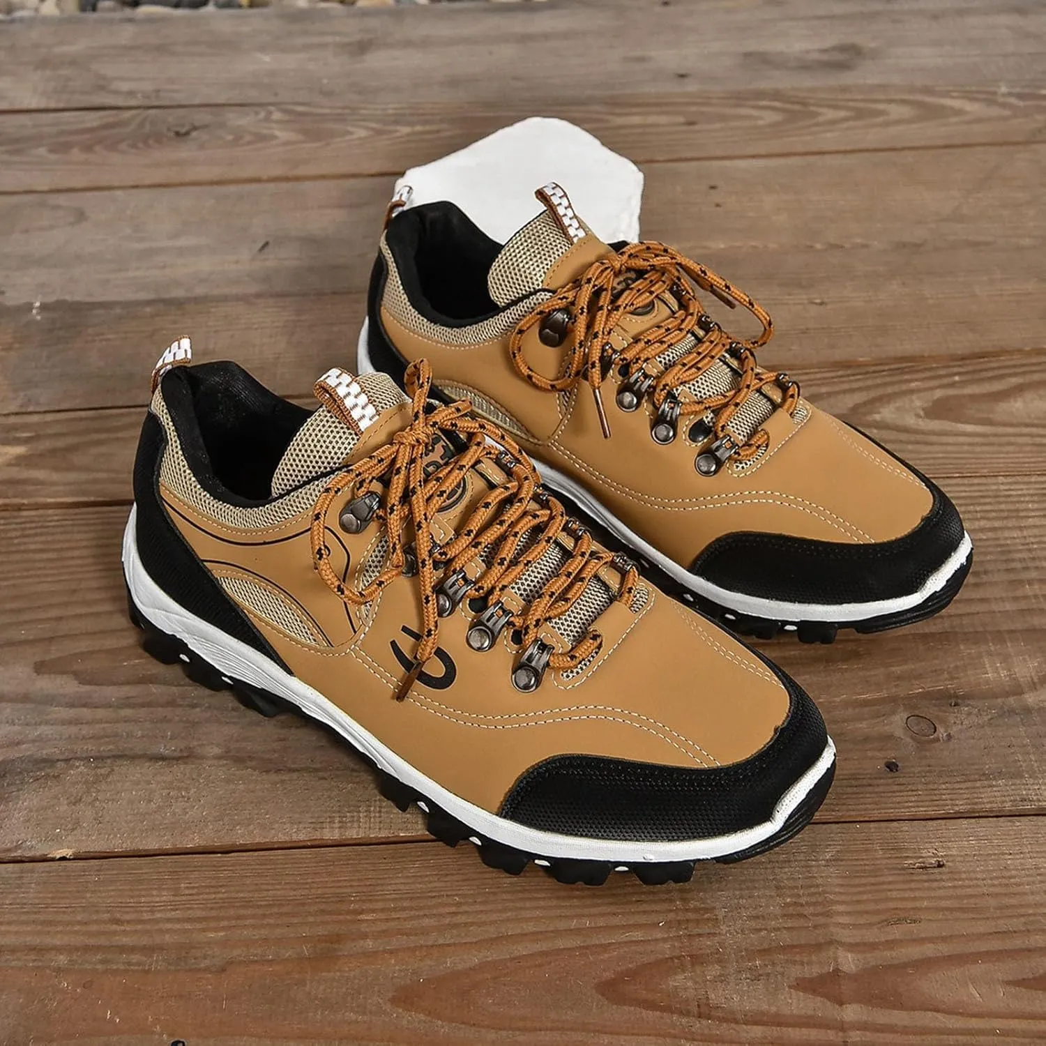 Men's Lace Up Sneakers Lightweight Non Slip Sneakers Arch Support Versatile Walking Shoes Comfort Workout Shoe