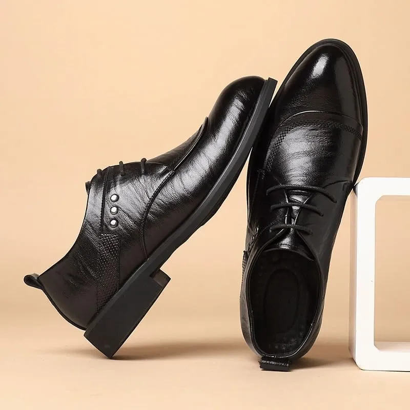 Mens Loafers Sport Formal Leather Oxfords Business Classic Pointed Toe Gradient Design Tuxedo Oxford