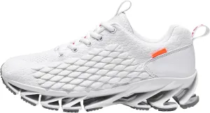 Men's Mesh Blade Walking Shoes Slip On Fashion Non-Slip Soft Sole Sneakers Comfortable Arch Support Running Shoes Training Shoes