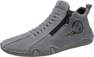 Men's Orthopedic Sneakers Comfortable Zipper Shoes Soft Flat Soled Casual Walking Sneakers Formal Dress Shoes