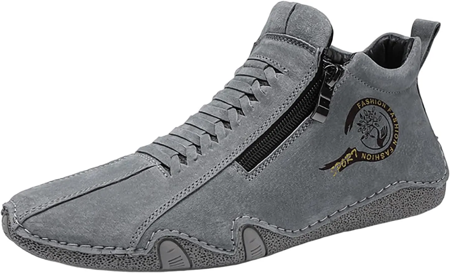 Men's Orthopedic Sneakers Comfortable Zipper Shoes Soft Flat Soled Casual Walking Sneakers Formal Dress Shoes