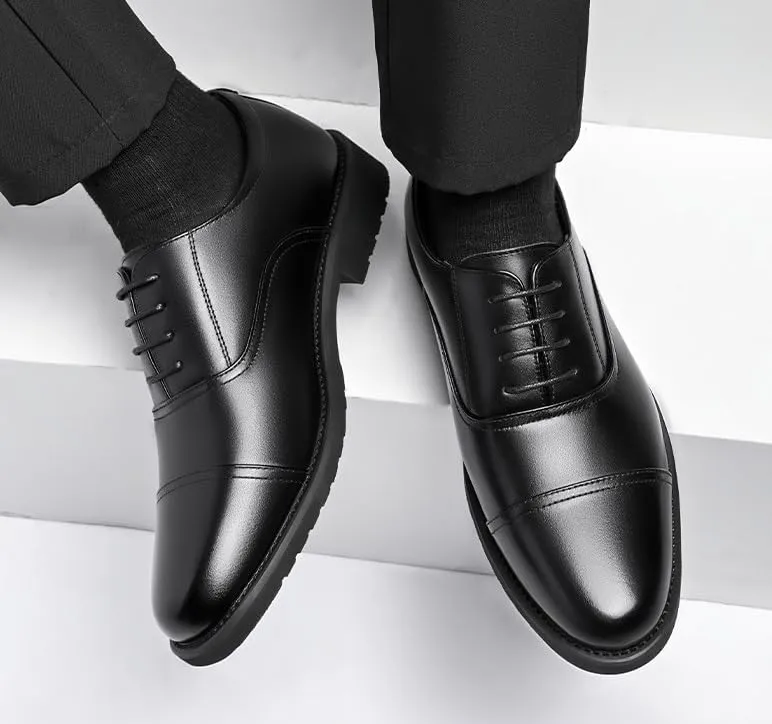 Men's Patent Leather Dress Shoes Classic Lace-up Casual Business Formal Men Oxford Shoes