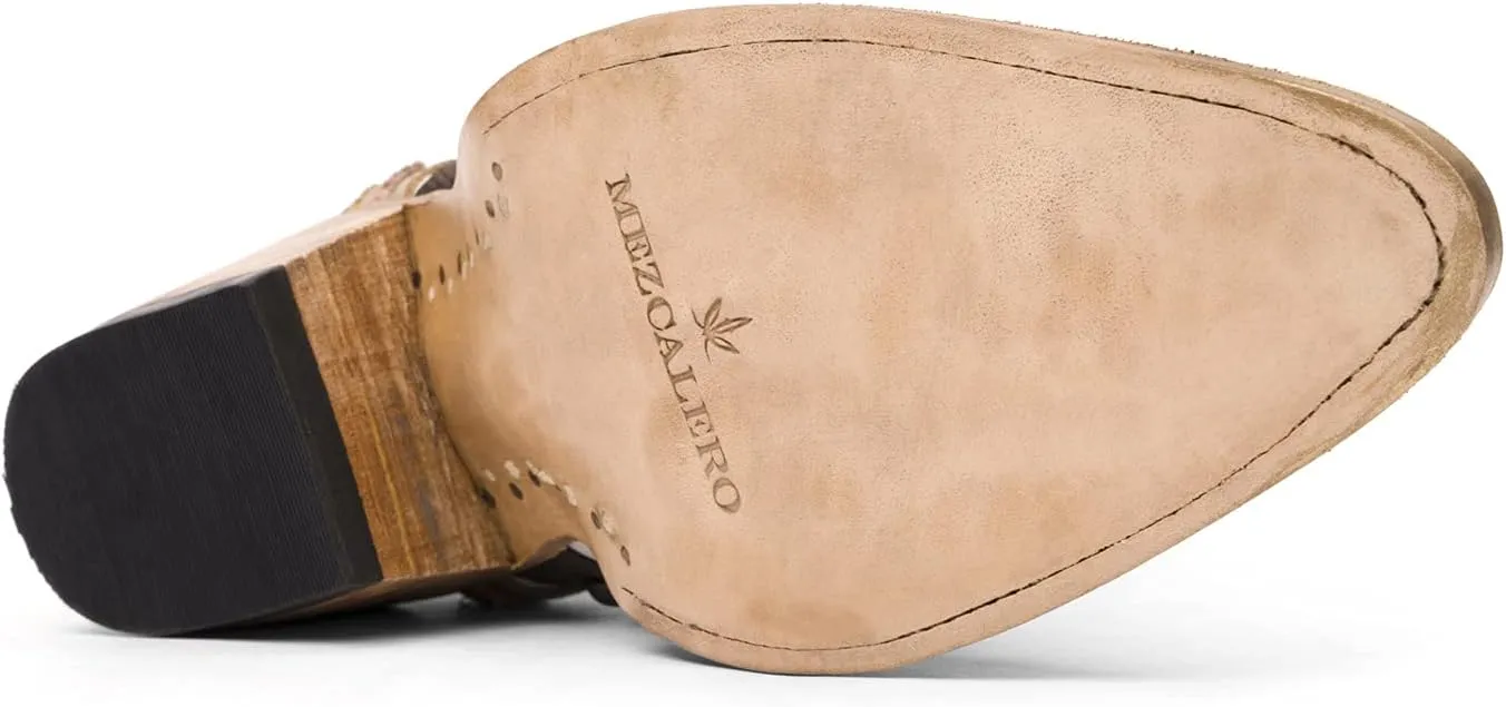 Mezcalero | White Leather Ankle Boots for Women with vintage finish - Dudi