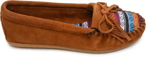Minnetonka Women's Kilty Suede Hardsole Moccasin