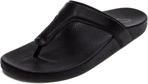 OLUKAI Kipe'a Lipi Women's Beach Sandal, Soft Leather Flip-Flop, All-Day Wear & Ultra-Soft Comfort Fit
