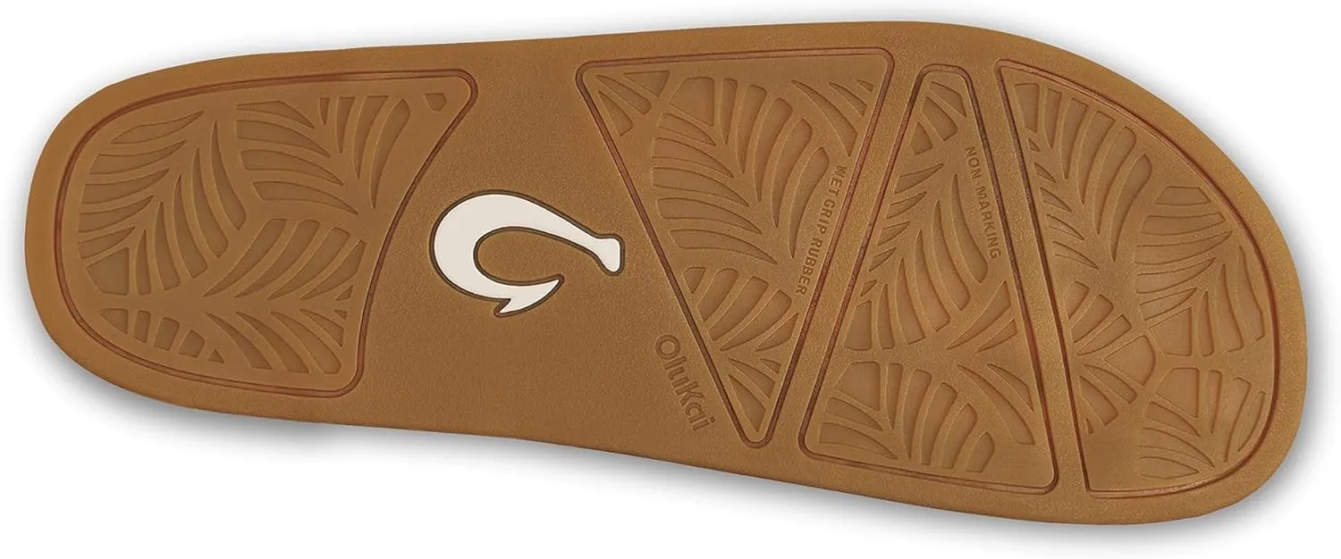 OLUKAI Kipe'a Lipi Women's Beach Sandal, Soft Leather Flip-Flop, All-Day Wear & Ultra-Soft Comfort Fit