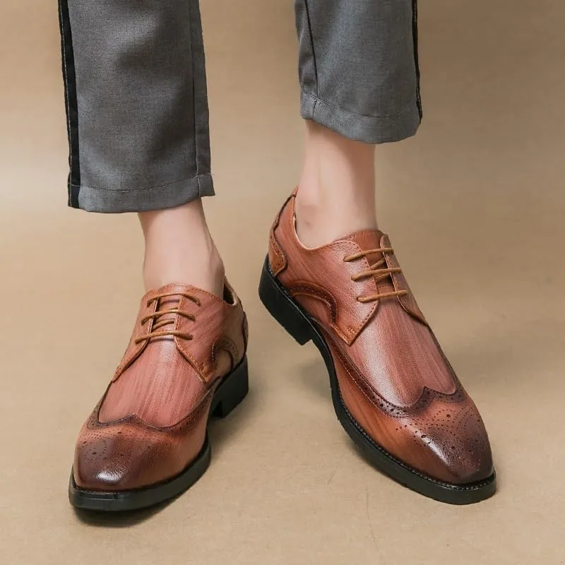 Oxford Shoes for Men Luxury Patent Leather Wedding Shoes Pointed Toe Dress Shoes Classic Derbies
