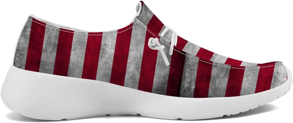 Patriotic Shoes for Women Men Slip-on Loafers Canvas Shoes Gifts for Men Women