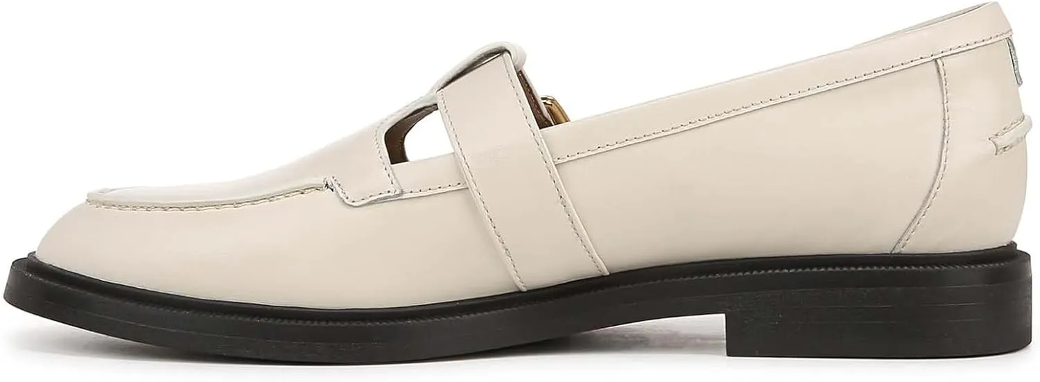Penny Loafers for Women T-Strap Buckle Loafers Round Toe Slip on Mary Jane Flats Dressy Comfortable Casual Chunky Low Heel Shoes