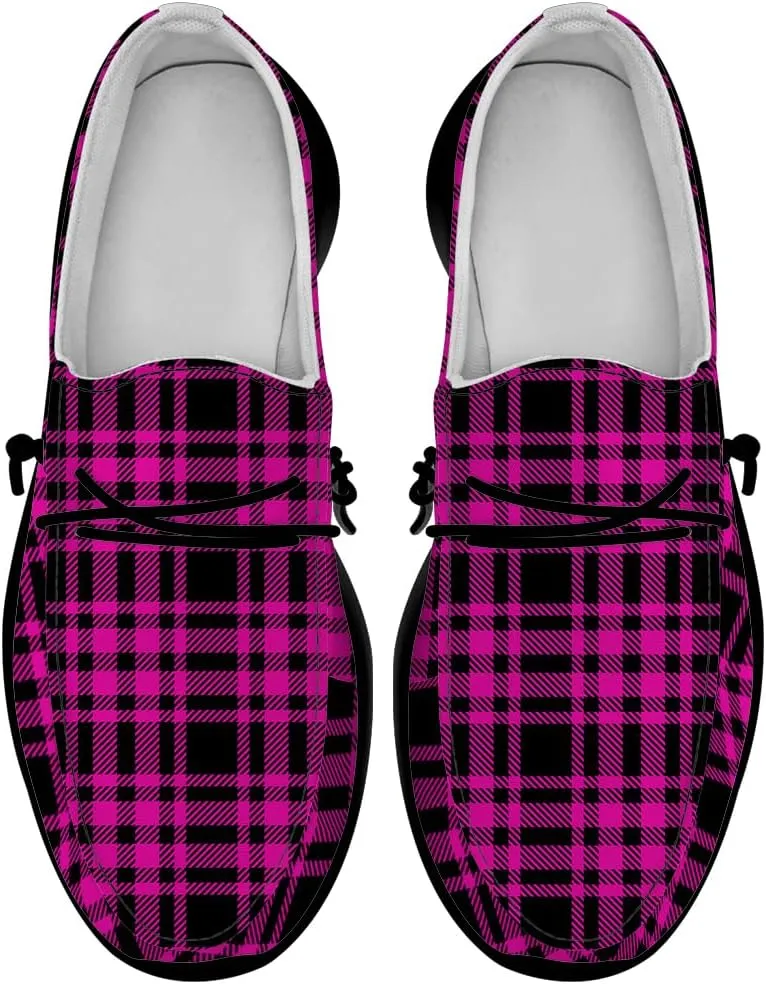 Plaid Shoes for Women Men Loafers Slip-on Shoes Plaid Gifts for Men Women