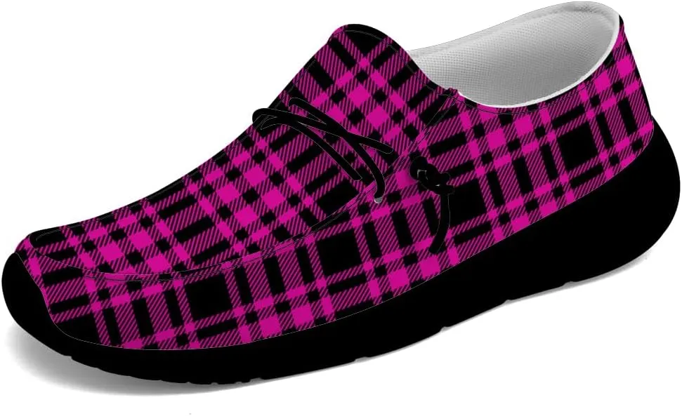 Plaid Shoes for Women Men Loafers Slip-on Shoes Plaid Gifts for Men Women