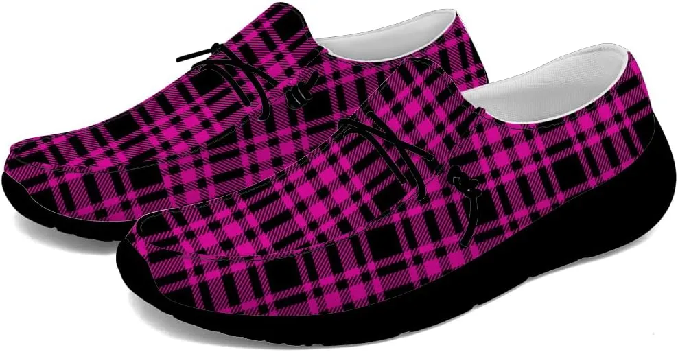 Plaid Shoes for Women Men Loafers Slip-on Shoes Plaid Gifts for Men Women