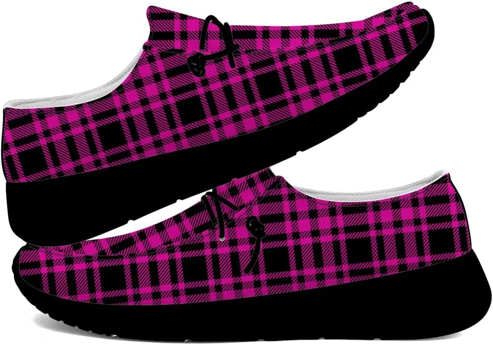 Plaid Shoes for Women Men Loafers Slip-on Shoes Plaid Gifts for Men Women