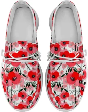 Poppy Loafers Women Floral Print Slip-on Shoes Walking Sneakers Gifts for Women Men