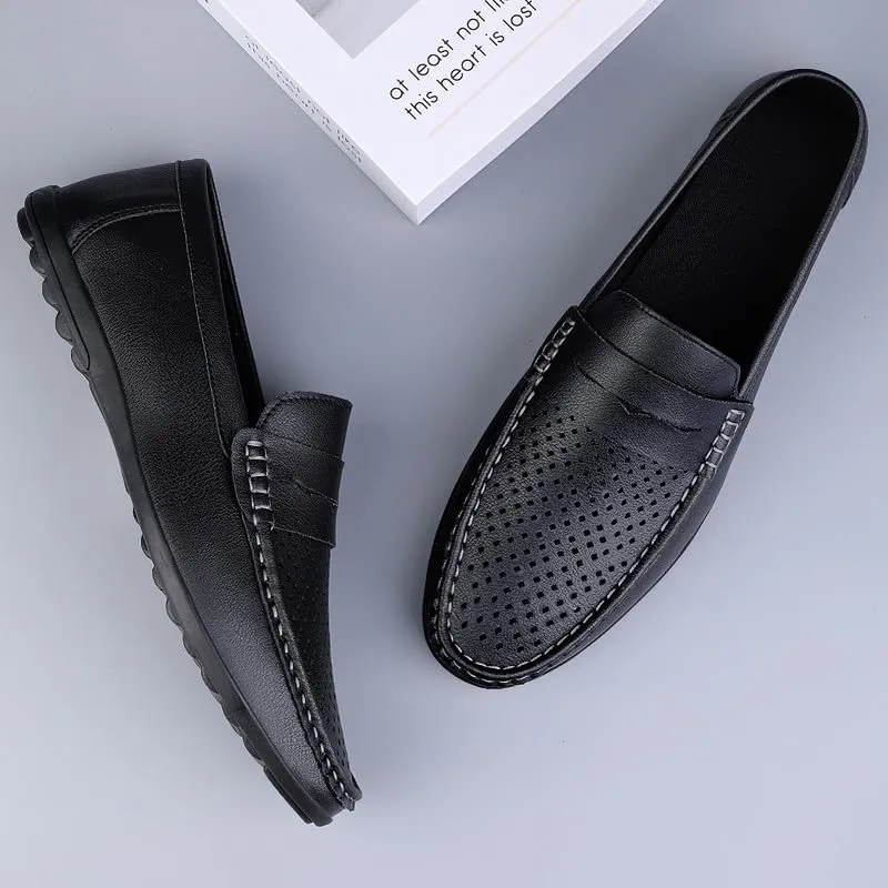 Santimon Men's Flat Penny Loafers Slip on Mocassin Shoes Driving Loafers Casual Penny Loafers for Men