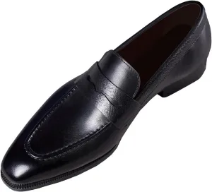 Santimon Men's Loafers & Slip-Ons Wedding Dress Genuine Leather Prom Formal Mocasines Business Casual Penny Loafers Comfortable Tuxedo Shoes for Men