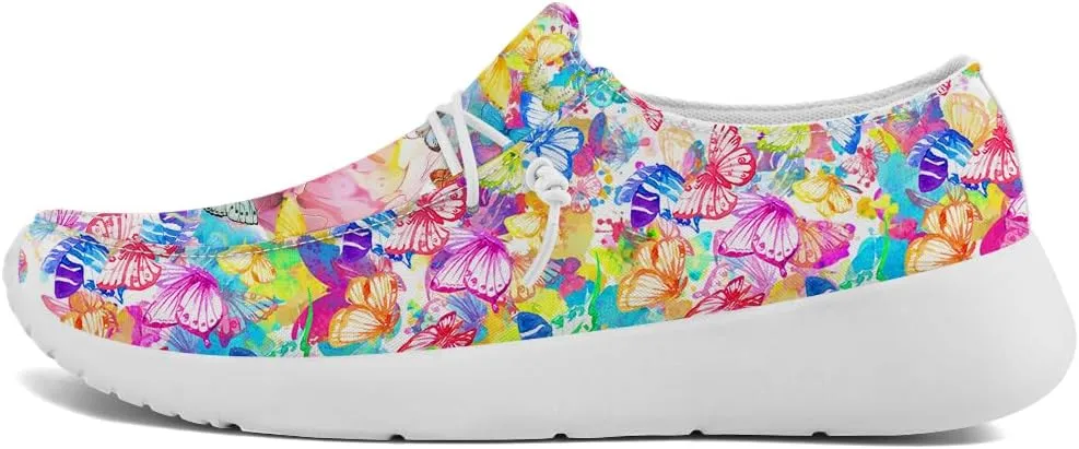 Skull Loafers for Women Butterfly Slip-on Shoes Walking Shoes Gifts for Women Men