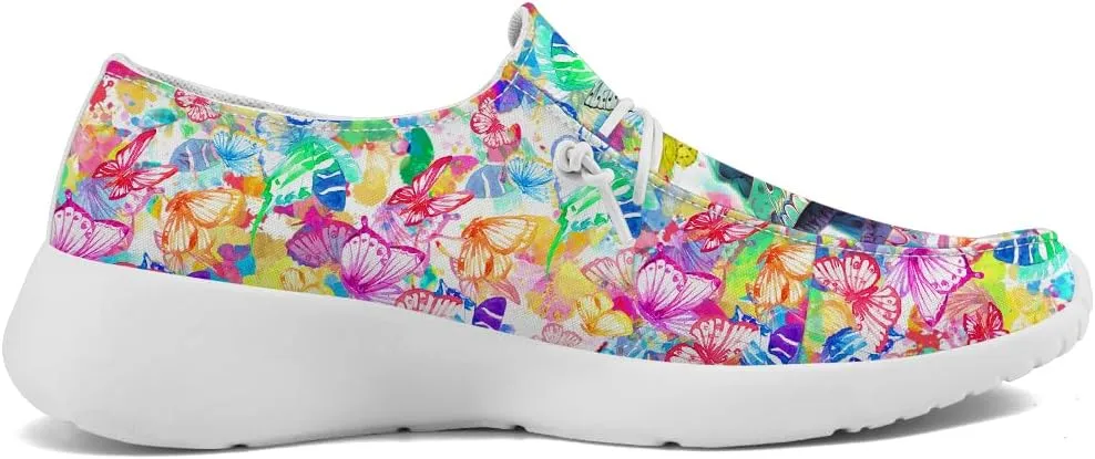 Skull Loafers for Women Butterfly Slip-on Shoes Walking Shoes Gifts for Women Men